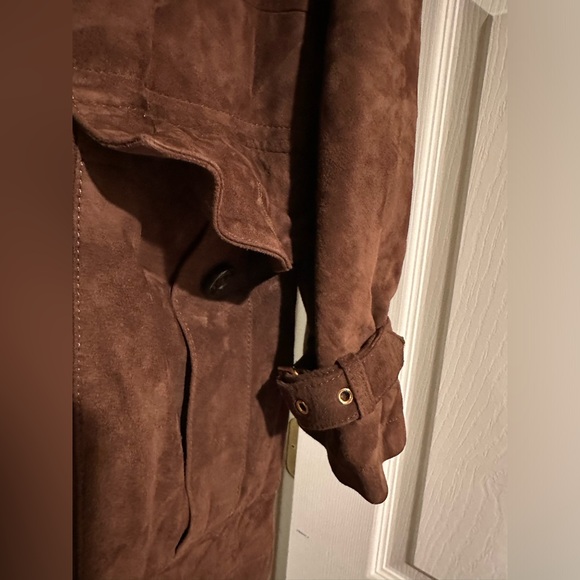 Ralph Lauren Goat Suede Trench - NWT Brown Suede Jacket - Picture 7 of 16